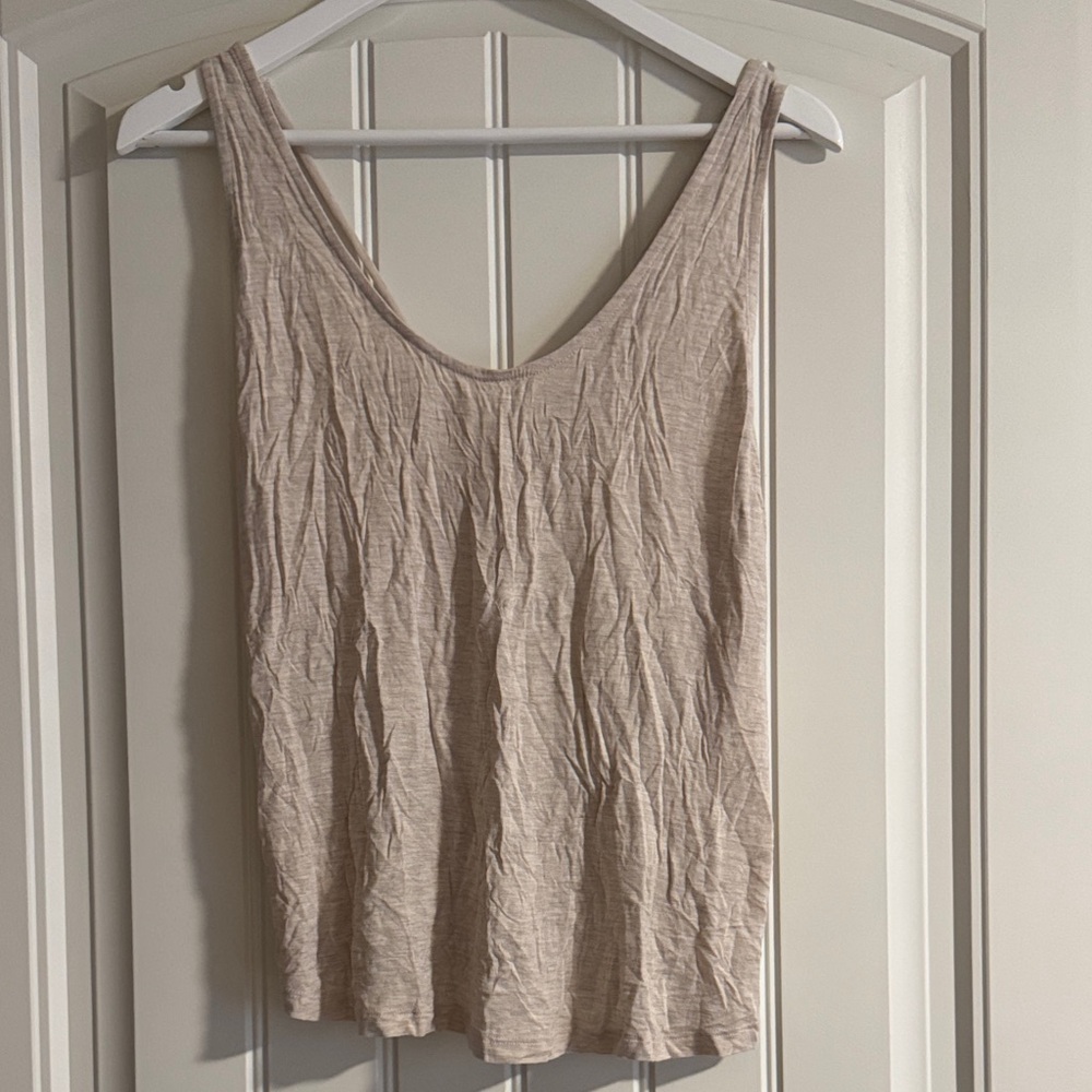 Chic Beige Sleeveless Tank Top